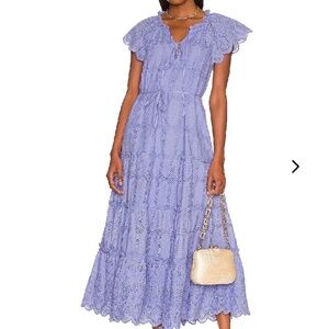 Cleobella Mallory Ankle Maxi Dress Laced Small Violet Summer Dress